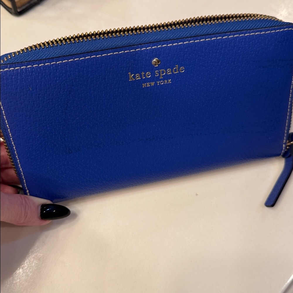 KATE SPADE NEW YORK Royal Blue Large Zip Wallet - Picture 15 of 15